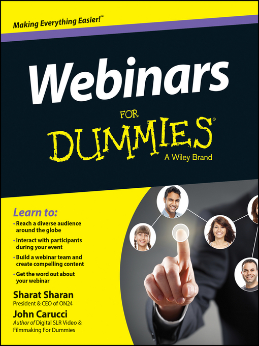 Title details for Webinars For Dummies by Sharat Sharan - Available